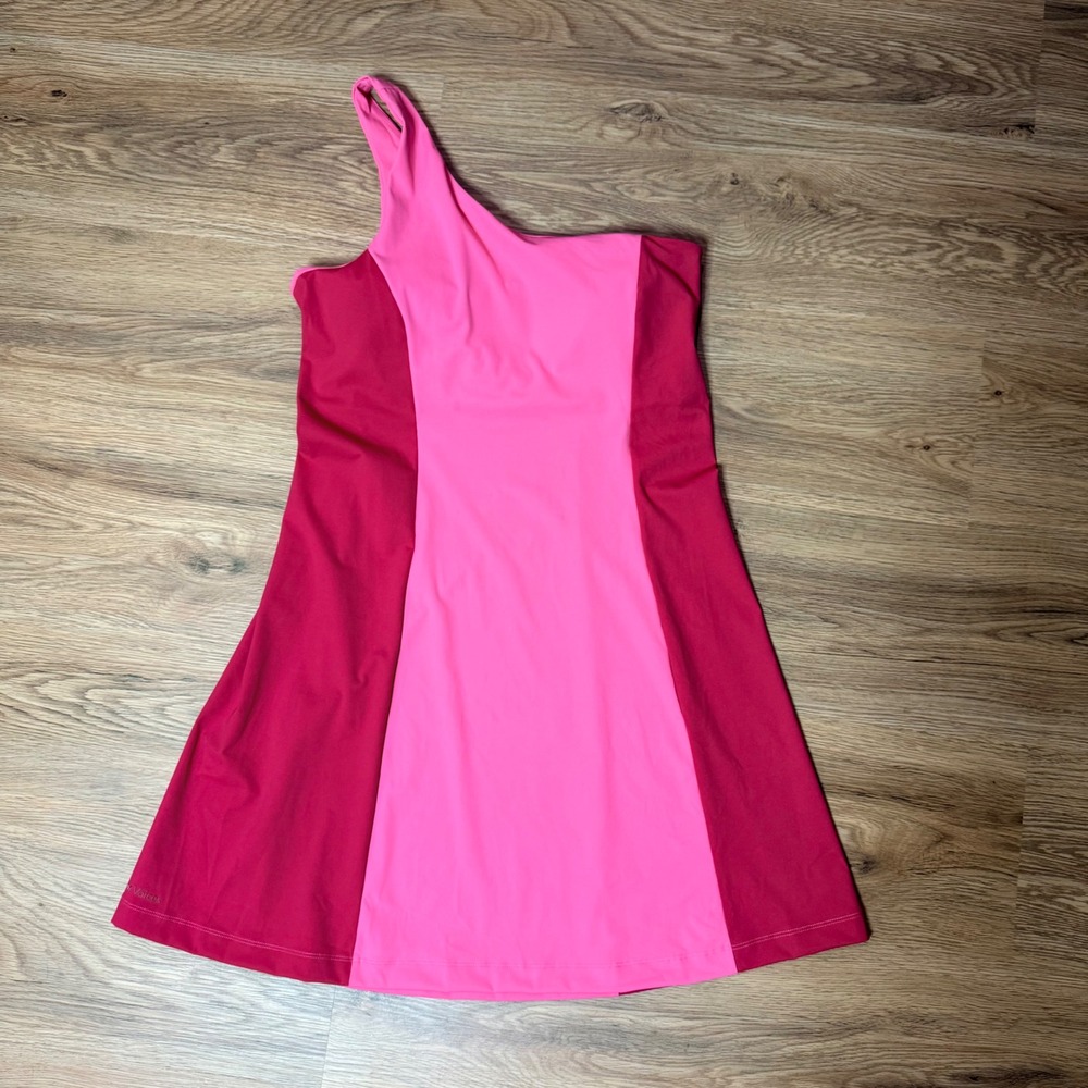 Outdoor Voices One Shoulder Dress Azalea/Ruby Medium